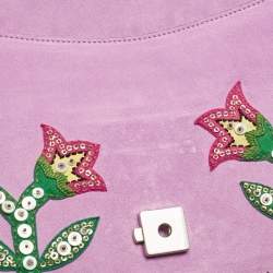 Gucci Pink Suede Medium Patched Embellished Dionysus Shoulder Bag
