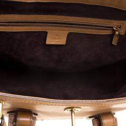 Pre Owned Gucci Brown Leather Medium Handmade Top Handle Satchel