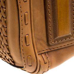 Pre Owned Gucci Brown Leather Medium Handmade Top Handle Satchel