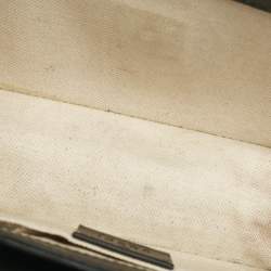 Pre Owned Gucci Black Leather Bow Pearl Embellished Shoulder Bag