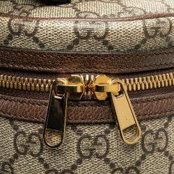 Gucci Beige Brown GG Supreme Web Ophidia Vanity Bag