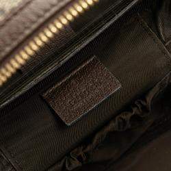 Gucci Beige Brown GG Supreme Web Ophidia Vanity Bag