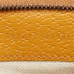 Gucci Mustard/Cream Matelassé Raffia and Leather Small GG Marmont Shoulder Bag