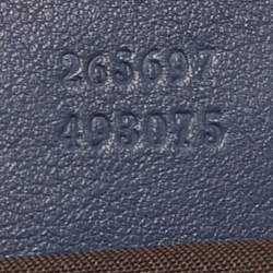 مملوكة مسبقًا Gucci Navy Blue Guccissima Leather Medium Joy Boston Bag