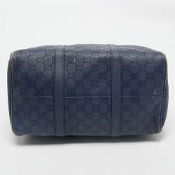 مملوكة مسبقًا Gucci Navy Blue Guccissima Leather Medium Joy Boston Bag