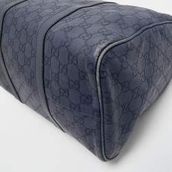 مملوكة مسبقًا Gucci Navy Blue Guccissima Leather Medium Joy Boston Bag