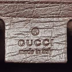 Gucci Brown/Beige GG Canvas and Leather Hasler Messenger Bag