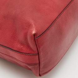 Gucci Red Leather Miss GG Hobo
