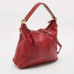 Gucci Red Leather Miss GG Hobo