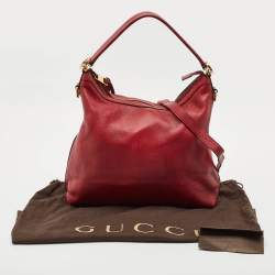 Gucci Red Leather Miss GG Hobo