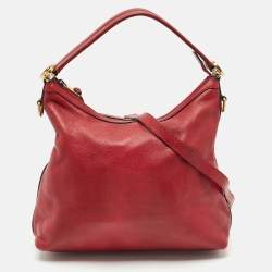 Gucci Red Leather Miss GG Hobo