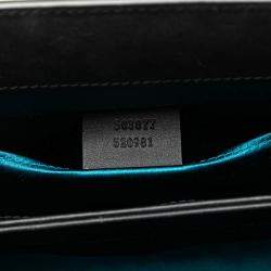 Gucci Blue Small Suede Dragon Ophidia Shoulder Bag