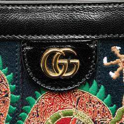 Gucci Blue Small Suede Dragon Ophidia Shoulder Bag