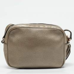 Gucci Metallic Leather Soho Disco Camera Crossbody Bag