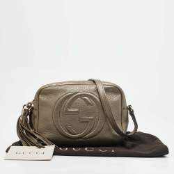 Gucci Metallic Leather Soho Disco Camera Crossbody Bag