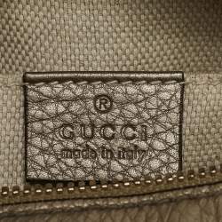 Gucci Metallic Leather Soho Disco Camera Crossbody Bag