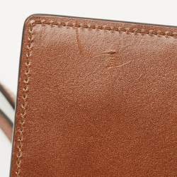 Gucci Brown/Beige Canvas and Leather Bee Web Wallet on Strap