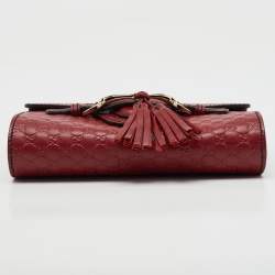 Gucci Red Microguccissima Leather Mini Emily Chain Crossbody Bag