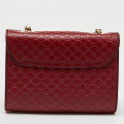 Gucci Red Microguccissima Leather Mini Emily Chain Crossbody Bag