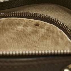 Gucci Taupe Leather Bamboo Duffel Bag