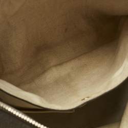 Gucci Taupe Leather Bamboo Duffel Bag