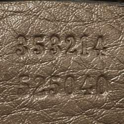 Gucci Taupe Leather Bamboo Duffel Bag