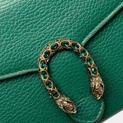 Gucci Green Mini Leather Dionysus Wallet on Chain