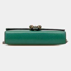 Gucci Green Mini Leather Dionysus Wallet on Chain
