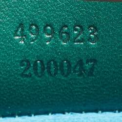 Pre Owned Gucci Green GG Velvet and Leather Small Dionysus Shoulder Bag