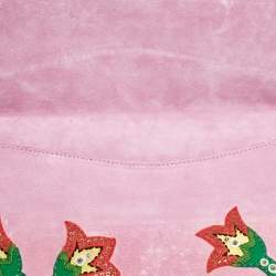 Gucci Pink Suede Medium Patched Embellished Dionysus Shoulder Bag