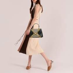 Gucci Tri Color GG Supreme Canvas and Leather Osiride Small Top Handle Bag
