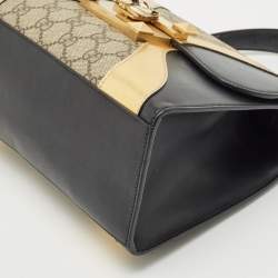 Gucci Tri Color GG Supreme Canvas and Leather Osiride Small Top Handle Bag
