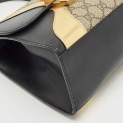 Gucci Tri Color GG Supreme Canvas and Leather Osiride Small Top Handle Bag