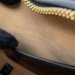 Gucci Black Leather Interlocking G Heart Shoulder Bag