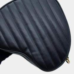 Gucci Black Leather Interlocking G Heart Shoulder Bag