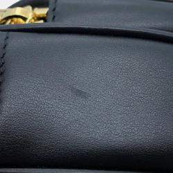 Gucci Black Leather Interlocking G Heart Shoulder Bag