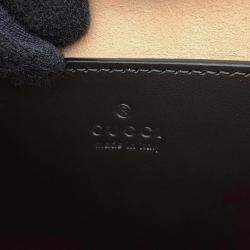 Gucci Black Leather Interlocking G Heart Shoulder Bag