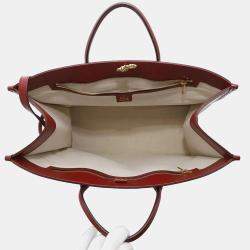 Gucci Brown and Red Mini GG Supreme Canvas and Leather Doraemon Tote Bag