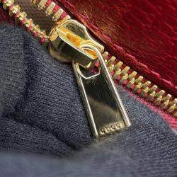 Gucci Brown and Red Mini GG Supreme Canvas and Leather Doraemon Tote Bag