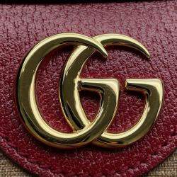 Gucci Brown and Red Mini GG Supreme Canvas and Leather Doraemon Tote Bag
