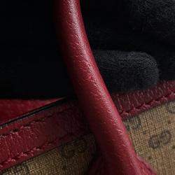 Gucci Brown and Red Mini GG Supreme Canvas and Leather Doraemon Tote Bag