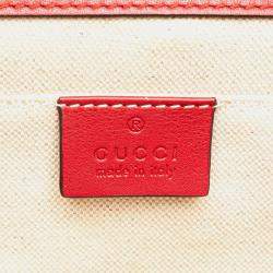 Gucci Navy Blue Red Medium Leather Bamboo Dionysus Web Satchel