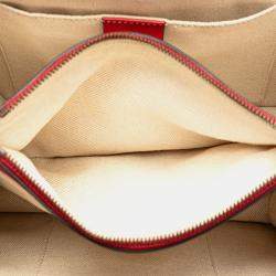 Gucci Navy Blue Red Medium Leather Bamboo Dionysus Web Satchel