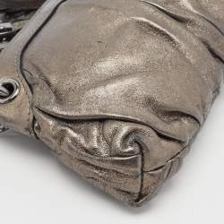Gucci Metallic Leather Bamboo Tassel Pouch