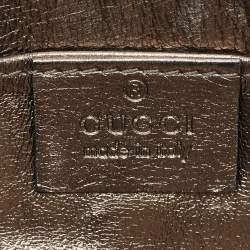 Gucci Metallic Leather Bamboo Tassel Pouch