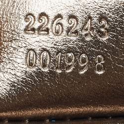 Gucci Metallic Leather Bamboo Tassel Pouch