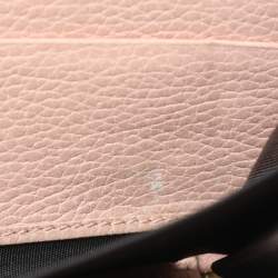 Gucci Pink Leather Marmont Zip Around Continental Wallet