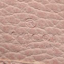 Gucci Pink Leather Marmont Zip Around Continental Wallet