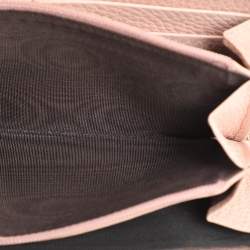 Gucci Pink Leather Marmont Zip Around Continental Wallet