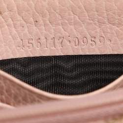 Gucci Pink Leather Marmont Zip Around Continental Wallet
